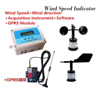0-70m/s Vėjo greičio indikatorius Internete anemorumbometer Vėjo Greitis+Vėjo kryptis+Įsigijimo dokumento+Software+GPRS Modulis