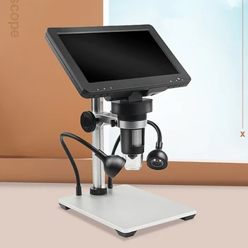 1200X Skaitmeninis Mikroskopas su 7 Colių LCD 12MP HD USB Elektroninis Didintuvas Telefono Kamera Žiūrėti Remonto Lydmetalis Užpildyti Šviesos Nuotolinio Valdymo