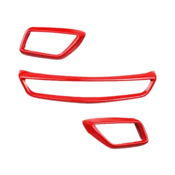 1Set prietaisų Skydelio Oro Išleidimo Angos Apdaila Rėmo ABS Anglies Pluošto Raudona Tinka Nissan Rogue m. m. 2016 m. 2017 m. 2018 m. 2019 m. 2020 m.