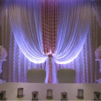 3x6m Prabangus Baltos spalvos su aukso vestuvių fonas nėrinių vestuvės apklotai scenos uždangą