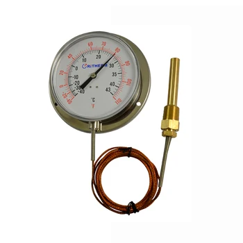 4 colių nerūdijančio plieno termometras pramoninių krosnių kapiliarinis termometras