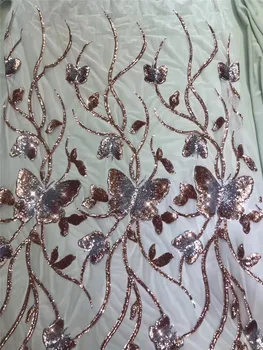 5 metrų drugelis china siuvinėjimo tiulio tinklelio, geros kokybės nėrinių audinio suknelė pjovimas/šalis suknelė/occassion H-12240
