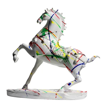 Arklių Dervos Skulptūros Modelį Home Office Baras Karo Žirgas Tikėjimo Statula Amatų Ornamentai, Gyvūnų Skulptūros, Šiuolaikinio Meno Apdailos Dovana