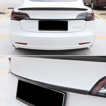 Automobilio Bagažinė Apdaila Lipdukas Realių Anglies Pluošto Bodykit Apsaugos Reikmenys Tesla Model 3 2017-2021