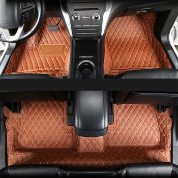 Automobilio stilius pluošto prabangūs odiniai automobilio salono grindų kilimėlį už lincoln mkc m. m. 2016 m. 2017 m. 2018 m. 2019 m.