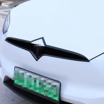 Automobilių networ k pakeitimų paketą Tesla model X 2017-2021 Automobilio priekinės akies apdailos juostelės anglies pluošto