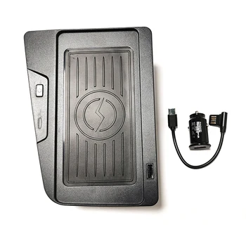 Automobilių QI bevielio įkrovimo telefono įkroviklio įkrovimo plokštė mygtukai telefono adapteris, skirtas BMW 3 4 Series F30 F31 F32 F33 F34 F35 F36-2018 m.
