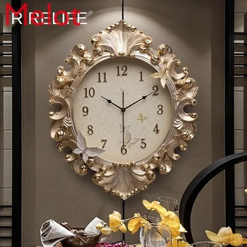 Europos Sieninis Laikrodis Kambarį Laikrodis Relife Kūrybos Modernus ir Paprastas Namų Retro Prabanga už Prieinamą kainą Valgomasis Begarsis Laikrodis