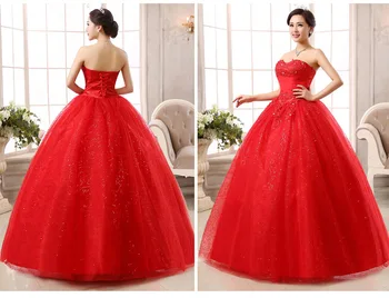 Klasikinis Nėriniai Raudona Spalvingas Vestuvių Suknelė Seksualus Stebėjimo Rankovių Tiulio China Šviečia Princesė Kamuolys Suknelė Vestido De Noiva L
