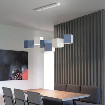 Kūrybos paprasta modernių spalvų šviestuvo office lempa LED quadrilateral office lempos forma kambarį specialios formos Pakabukas Šviesos