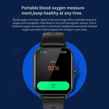 LIGE Naujas Smart Watch Vyrų 1.69 Colių Ekranas Širdies ritmo Monitorius Sporto Smart Apyrankę Fitness Tracker Vyrų Smartwatch 