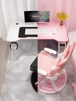 Mados Minimalistinis Modernus Žaidimų Kėdutė, Pink Sniego Triušis Kėdė Mergina Kompiuterio Kėdė Namo Inkaro Live Žaidimo Kėdė Reguliuojamas Aukštis