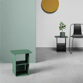 Mažas žurnalinis staliukas Šiaurės šalių šiuolaikinio minimalistinio kambarį kūrybos kaustytomis geležies pusėje staliukas lovos kampe lentelė