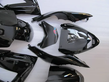 Motociklo plastiko lauktuvės komplektas Kawasaki Ninja ZX10R 08 09 blizgus juodi purvasargiai nustatyti ZX10R 2008 2009 OT02
