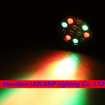 Nauja siunta 12W butas LED Par šviesos RGB Diskoteka Lempos scenos šviesos luces diskoteka lazerio Spindulį luz de projektorius dmx512 valdytojas 20pcs