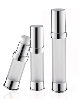 Naujas dizainas : 15ml matinio beoriu butelis su UV sidabro siurblys ir apačioje sidabro dangteliu losjonas butelis naudojamas Kosmetikos Bakas
