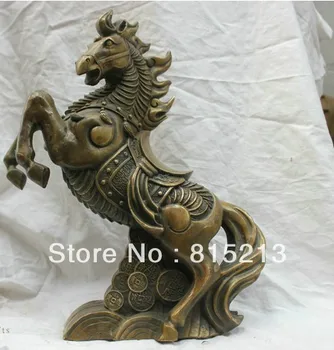 Nemokamas Pristatymas wang 000915 Kinijos Kinijos Liaudies Kultūros Grynas Bronzos Arklių FengShui Laimingas Laimingas Statula