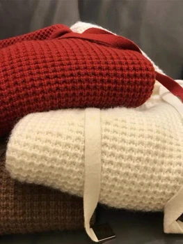 Pliurpalas tinklelis Japonų stilius Kamšalu hoodie 2021 m. rudenį naujų moterų Retro Jausmas prabangos mažumų mezgimo megztinis