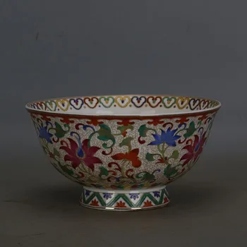 Qianlong famille rose gold porceliano dubuo su gėlėmis ir gėlių Čing Dinastija