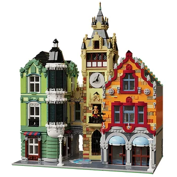 Ss Modulinės Clock Tower Square Europos Garsaus Miesto Architektūros Namelis Modelio Švietimo Blokai Namas Žaislai Vaikams