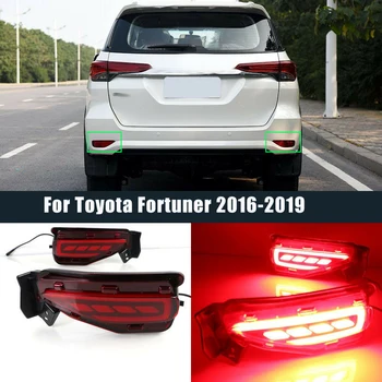 Toyota Fortuner 2016-2019 LED Galinis Bamperis Rūko žibintai su Posūkio Signalo, Stabdžių Šviesos Lempos Reflektorius Važiavimo Žibintai