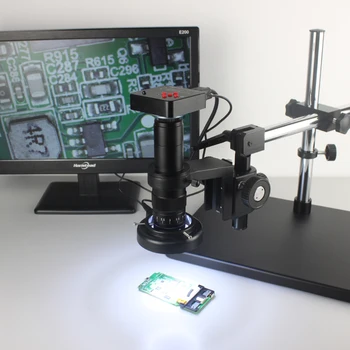 USB HDMI Elektroninės Pramonės Skaitmeninis Mikroskopas su Kamera, Vaizdo TF Saugojimo C Mount Objektyvas Lab Telefono PCB Litavimas, Remontas