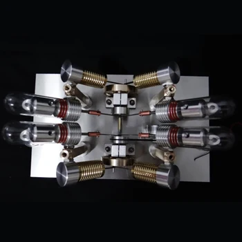 V formos Keturių Cilindrų Stirlingo Generatorius Galingas Variklis modelių Kūrimo Rinkiniai Žaislai Vaikams