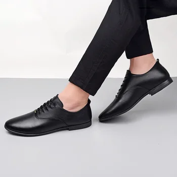 Vyrų naujas masculino cuero zapatos sapatos kvėpuojantis para priežastinis 2020 m. de hombre, mens sapato batai, vyrams, atsitiktinis pavasario juodas batų