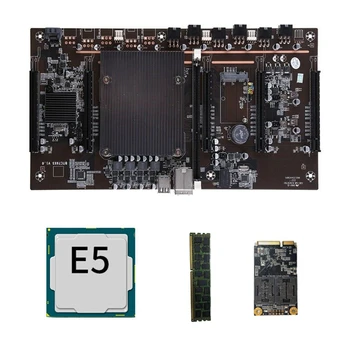 X79 H61 BTC Kasybos Plokštė su E5-2620 2011 CPU+RECC 8G DDR3 Atminties+120G SSD Paramos 3060 3080 Grafika Kortelės