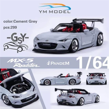 YM Modelis 1:64 Mazda PANDEM MX5 Derva, lieto Roadster Kolekcija Tik 299 VNT, 3 Spalvų Versija - Priekinis Dangtis Gali Atidaryti