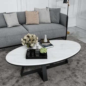 Šiaurės marmuro staliukas modernus minimalistinio mažas kambarį kavos staliukas ovalios formos, modelio, kambarys paprastas kavos staliukas