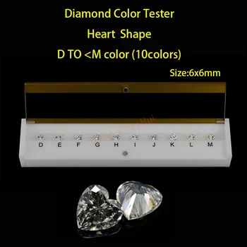 Širdies formos D N balta Spalva Kubinis Cirkonis akmuo deimantas klasės spalva Testeris Įrankiai
