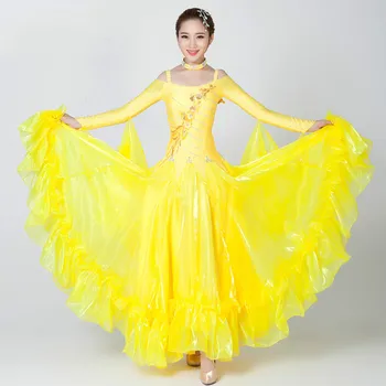 Šiuolaikinių šokių, sportinių šokių suknelė pakabukas manžetai suknelė Valsas Tango standartas konkurencijos kostiumai